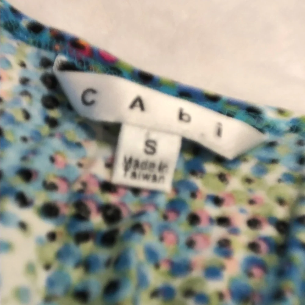 CAbi colorful Abstract midi tank dress beach coverup metal decor detail SZ Small - Picture 5 of 9